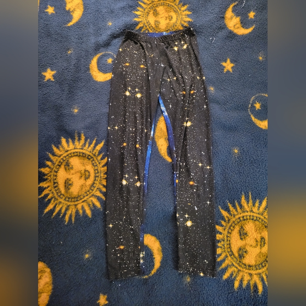 Starry Blue Punk Galaxy Leggings